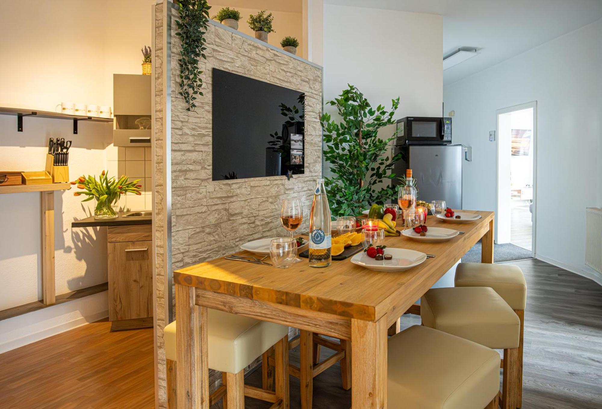 Luxus City Apartment Sauna Balkon Kueche Zentral 罗斯托克 外观 照片