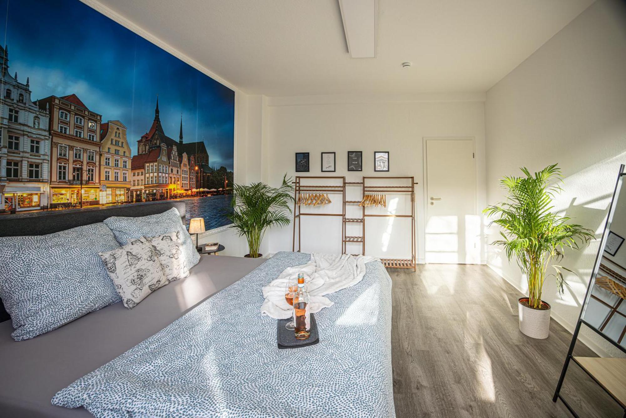 Luxus City Apartment Sauna Balkon Kueche Zentral 罗斯托克 外观 照片