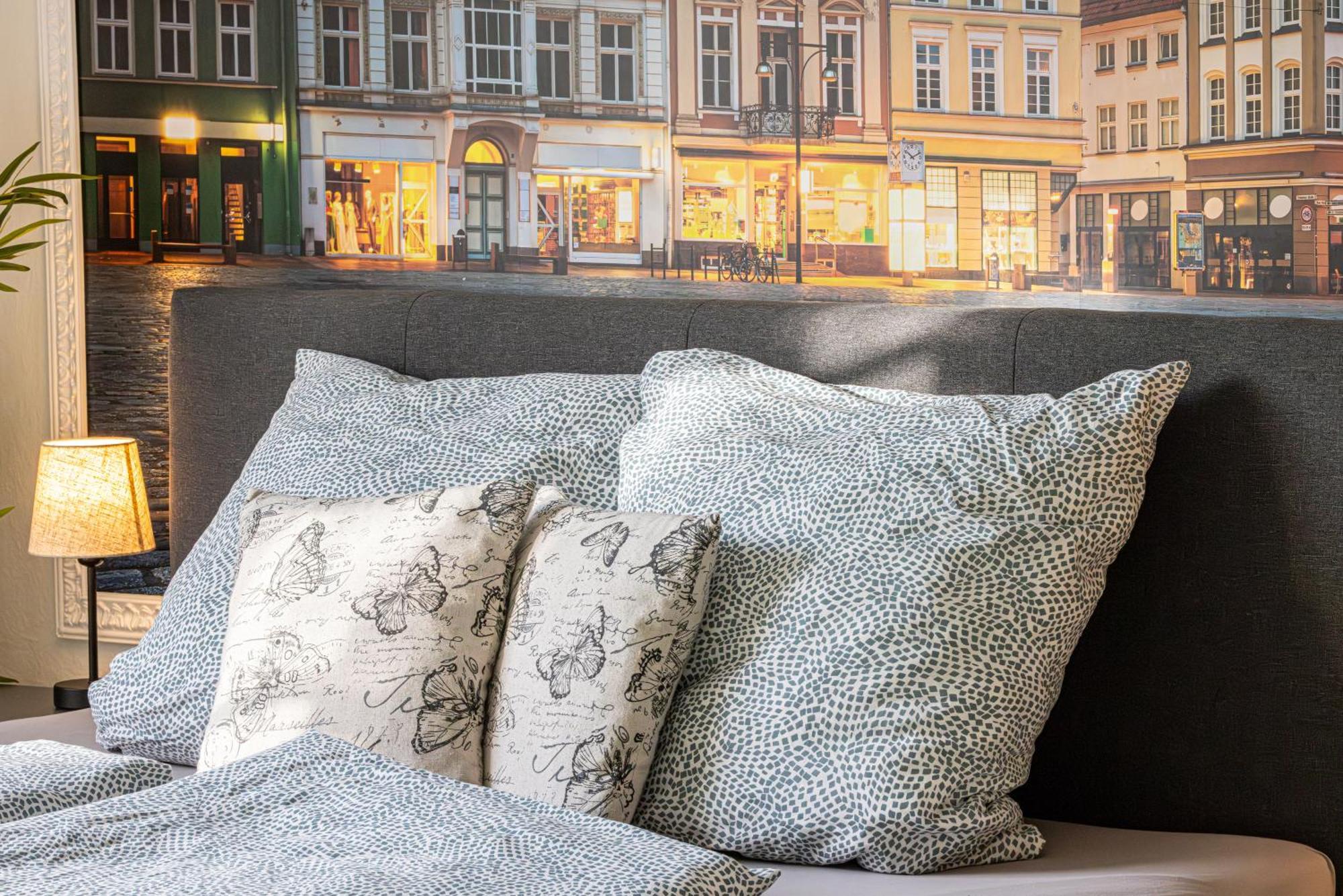 Luxus City Apartment Sauna Balkon Kueche Zentral 罗斯托克 外观 照片